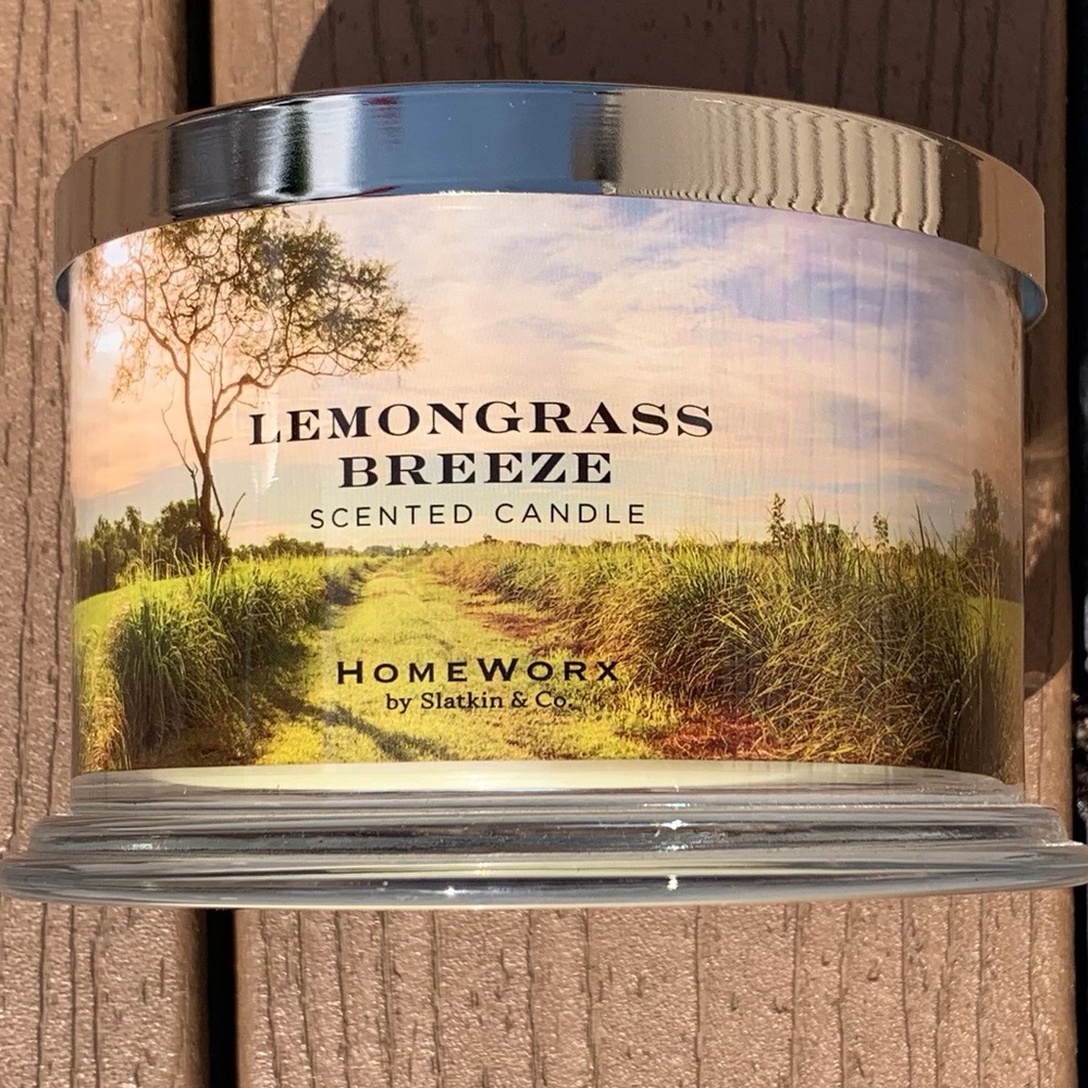 🆕LEMONGRASS BREEZE HARRY SLATKIN HOMEWORX 4 WICK, 18oz CANDLE NWTS!